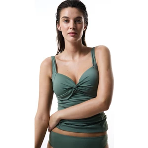 Haki Büzgülü Bikini Üstü