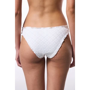 Kırık Beyaz Arizona Fırfırlı Slip Bikini Altı