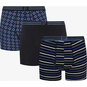 Erkek Pamuklu Circle 3lü Çok Renkli Boxer Külot
