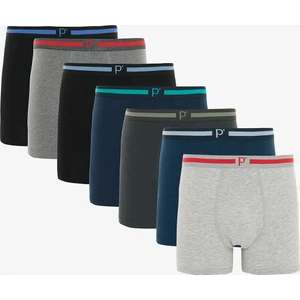 Erkek Basic Colors 7li Çok Renkli Boxer Külot