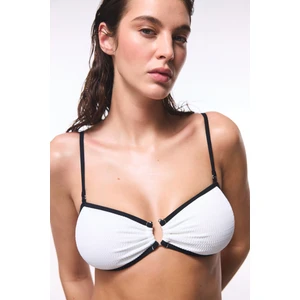 Beyaz Nicole Straplez Bikini Üstü