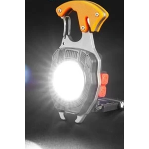 El Feneri Kamp Feneri Fonksiyonlu USB Şarjlı Çakmaklı Kesicili Düdüklü Tornavidalı Özel Kutulu