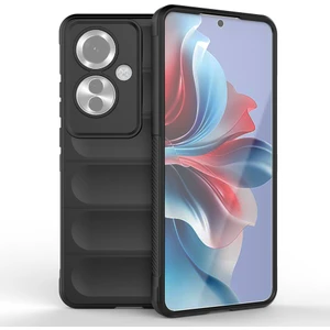 Reno 11F 5g Kılıf Esnek Tpu Oyuklu Arka Yüzey Tasarımlı Vrdr Etnik Silikon Kapak - Siyah