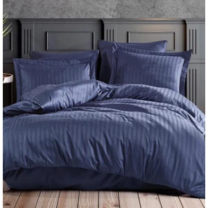 Pamuk Saten Polycotton  Çizgili Nevresim Takımı / Çift Kişilik (%100 Pamuk)