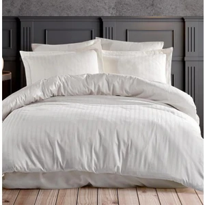 Pamuk Saten Polycotton  Çizgili Nevresim Takımı / Çift Kişilik (%100 Pamuk)