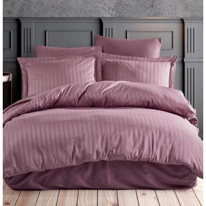 Pamuk Polycotton Saten Çizgili Nevresim Takımı / Çift Kişilik (%100 Pamuk)
