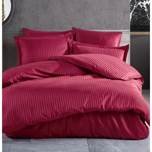 Pamuk Saten Polycotton Çizgili Nevresim Takımı / Çift Kişilik (%80 Pamuk)
