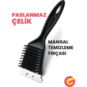 Mangal Izgara Temizleme Fırçası Paslanmaz Çelik Tel Izgara Temizleyici Fırça Barbekü Temizleyici