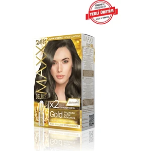 Maxx Deluxe Gold Series Saç Boya Seti 2 Tüp Boya - 2 Oksidan