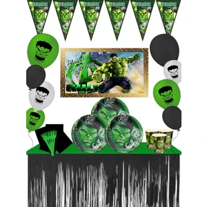 Metalize Masa Etekli Afişli 16 Kişilik Doğum Günü Parti Malzemeleri Seti