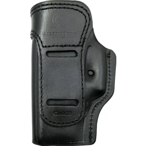 Glock 19 Uyumlu Yönü Değişebilir Gerçek Deri Iç-Dış Siyah Silah Kılıfı