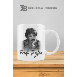 3B Baskı Reklam Promosyon Ferdi Tayfur Temalı Porselen Kupa Bardak-3BFERDİ001
