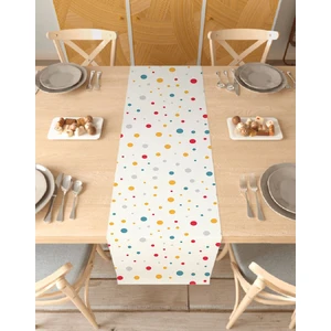 Sade Pastel Bohem Desenli Özel Tasarım Runner Dijital Baskılı Dekoratif Masa Örtüsü Ev Dekorasyonu