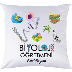 Biyoloji Öğretmeni Hediyesi İsimli Yastık