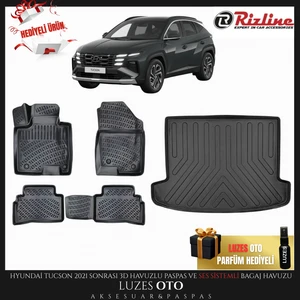 Hyundai Tucson 3D Havuzlu Paspas ve Ses Sistemli Bagaj Havuzu 2021-2022-2023-2024-2025