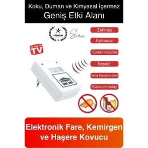 Elektronik Fare ve Haşere Kovucu Uzaklaştırıcı Böcek Ultrasonik Sinek Örümcek Karınca Savar