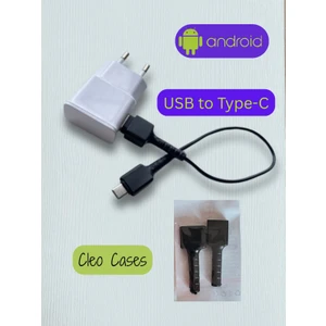 Cleo Cases Tarzını Yansıt Android Usb To Type-C Şarj Kablo Ucu Koruyucu