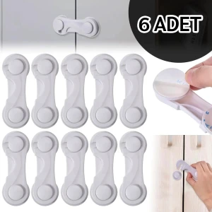 Dolap Kilidi 6 Adet Bebek Güvenlik Kilidi