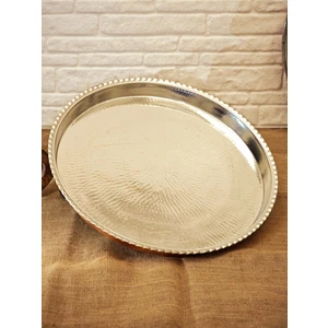 Bakır Yuvarlak Fırın Tepsisi 50 cm