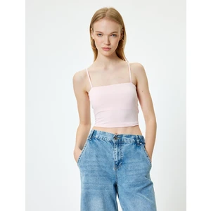 Crop Atlet Basic Ip Askılı Slim Fit