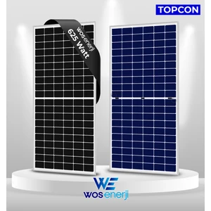 Wos Enerji 625 W Watt Güneş Paneli Half-Cut Topcon Çift Cam Solar Panel (Çift Yönlü)