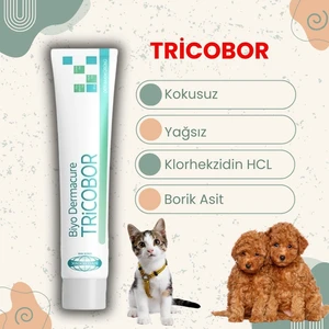 Tricobor Kedi ve Köpek Mantar Kremi Deri Bakım 80 Gr Kokusuz ve Yağsız