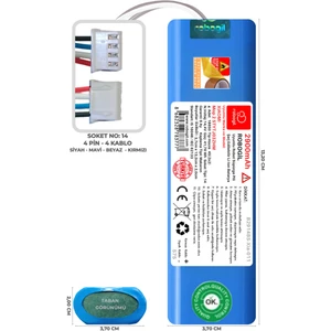 Xiaomi Mop 2 STYTJ03ZHM 2900mAh Pili Uyumlu Robot Süpürge Bataryası B2914BS-Xia-011