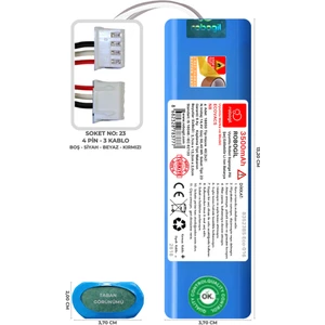 Ecovacs N8 3500mAh Pili Uyumlu Robot Süpürge Bataryası B3523BS-Eco-016
