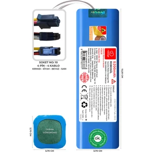 Fakir Robert RS 770 5200mAh Uyumlu Robot Süpürge Bataryası C5210BS-Fak-003