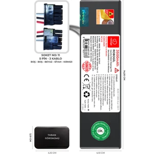 Karcher RCV3 3500mAh Uyumlu Robot Süpürge Pili B3511BB-Kar-001