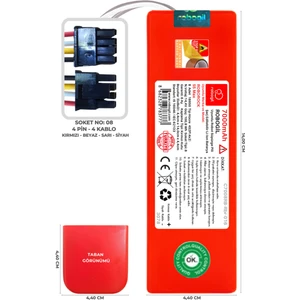 Roborock S5 Max 7000mAh Pili Uyumlu Robot Süpürge Bataryası C7008RB-Rbr-016