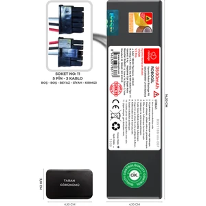Viomi V2 Pro 3500mAh Pili Uyumlu Robot Süpürge Bataryası B3511BB-Vio-007