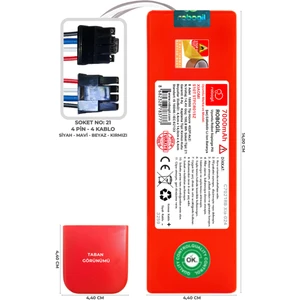 Xiaomi S10T STFCR01SZ 7000mAh Pili Uyumlu Robot Süpürge Bataryası C7021RB-Xia-024