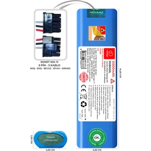 Viomi V3 5000mAh Pili Uyumlu Robot Süpürge Bataryası B5011BS-Vio-012