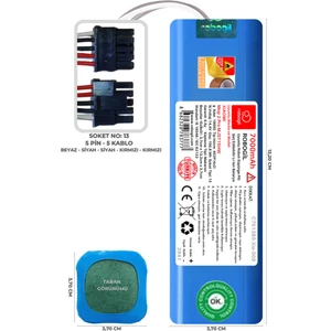 Xiaomi Mop 2 Pro MJST1SHW 7000mAh Uyumlu Robot Süpürge Pili C7013BS-Xia-009