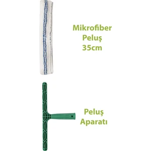 Pratik Cam Silme Aparatı Mikrofiber Peluş Bezi – Yüksek Emicilik, Kolay Tak-çıkar