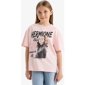 Kız Çocuk Harry Potter Oversize Geniş Kalıp Bisiklet Yaka Kısa Kollu Tişört E4412A825SM