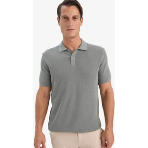 %100 Pamuk Standart Fit Polo Yaka Kısa Kollu Triko Tişört E5866AX25SP