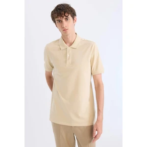 %100 Pamuk Regular Fit Polo Yaka Kısa Kollu Basic Düz Pike Kumaş Tişört C1293AX25SP