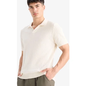 %100 Pamuk Standart Fit Kısa Kollu Triko Polo Tişört E2884AX25SM