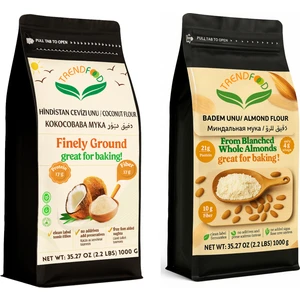 Trend Food (1 kg ) Badem Unu + (1 kg ) Hindistan Cevizi Unu Ikili Avantajlı Paket