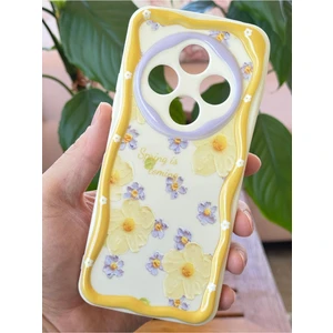 Xiaomi Redmi 14C Kılıf Tasarımlı Desenli Kamera Korumalı Papatya Çiçek Renkli Silikon Kapak