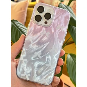 Apple iPhone 14 Pro Kılıf Parlak Fiyonk Desenli Darbe Emici Kamera Çıkıntılı Renkli Silikon Kapak