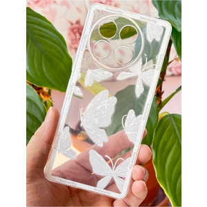 Tecno Camon 30 Kılıf Şeffaf Kelebek Tasarımlı Desenli Kamera Korumalı Yumuşak Silikon Kapak