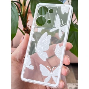 Vivo Y36 Kılıf Şeffaf Kelebek Tasarımlı Desenli Kamera Korumalı Yumuşak Silikon Kapak Uyumlu