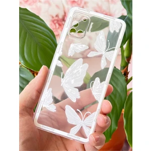 Samsung Galaxy A31 Kılıf Şeffaf Kelebek Tasarımlı Desenli Kamera Korumalı Yumuşak Silikon Kapak