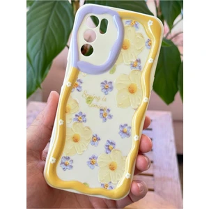 Oppo A16 Kılıf Tasarımlı Desenli Kamera Korumalı Papatya Çiçek Renkli Silikon Kapak