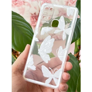 Samsung Galaxy M31 Kılıf Şeffaf Kelebek Tasarımlı Desenli Kamera Korumalı Yumuşak Silikon Kapak