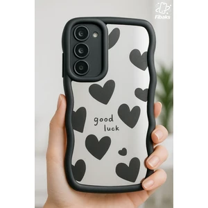 Samsung Galaxy S25 Uyumlu Kılıf Aynalı Kalp Desenli Yumuşak Kenarlı Kamera Korumalı Silikon Kapak