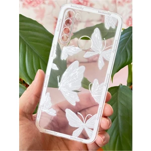 Xiaomi Redmi Note 8 Kılıf Tasarımlı Desenli Kamera Korumalı Şeffaf Kelebek Esnek Yumuşak Silikon Kapak